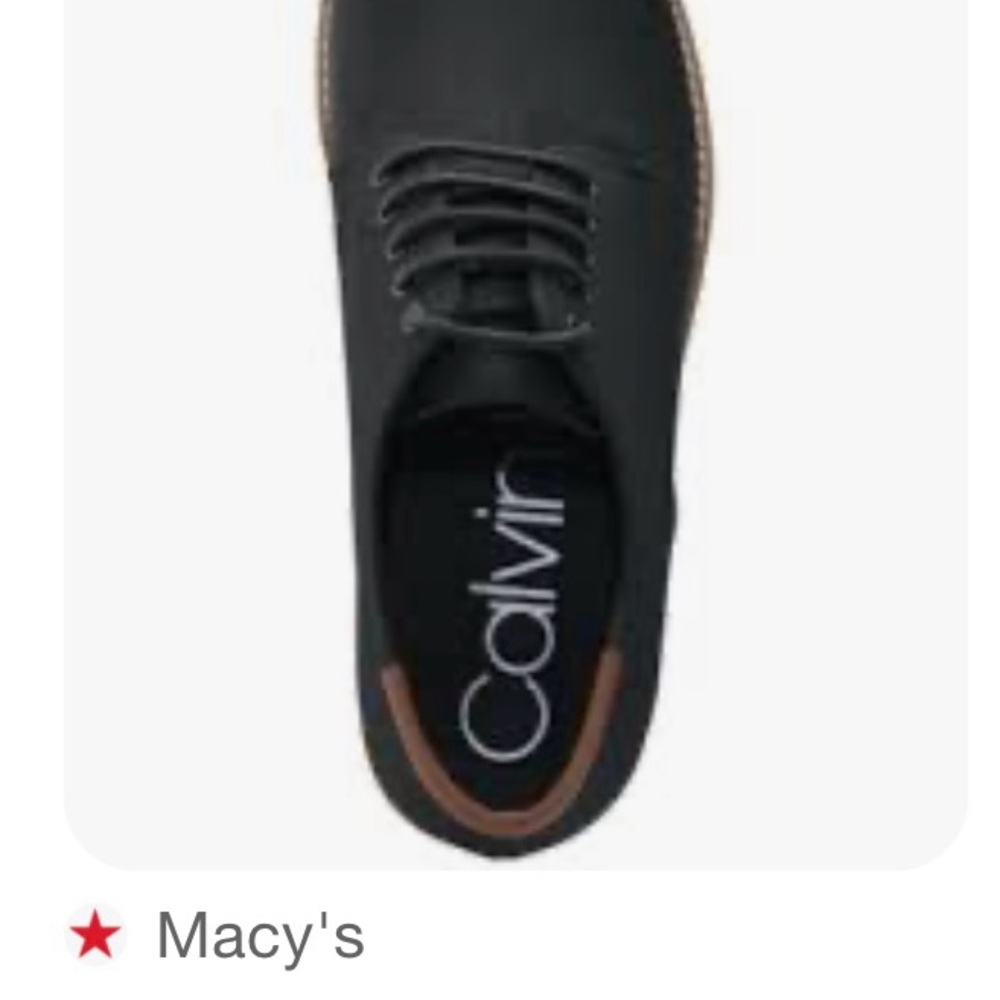 Calvin Klein Black Oxford Shoes Minimalist Design Men’s Size 9